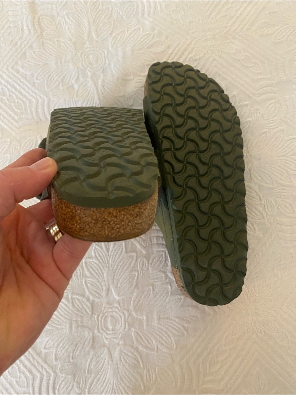 Birkenstock Arizona Camo Two-Strap Sandals - Green and Brown - Picture 6 of 8